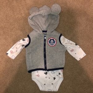 Mickey vest and onesie